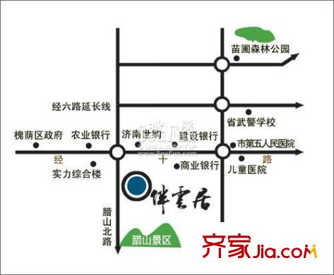 實力伴云居交通圖位置圖