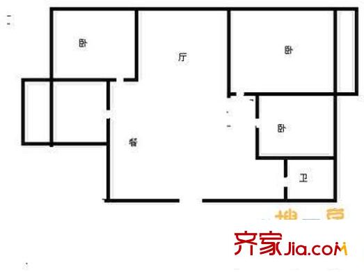竹園馨居 3室 戶型圖