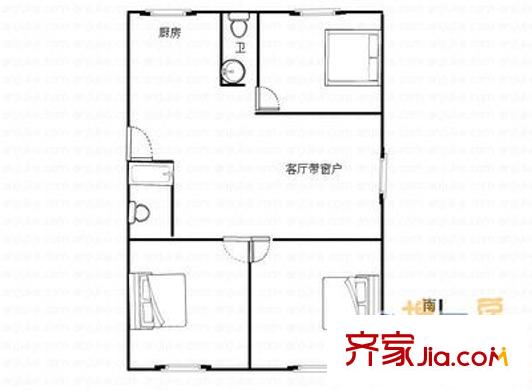 竹園馨居 3室 戶型圖