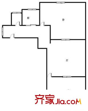 正覺(jué)寺小區(qū) 2室 戶型圖
