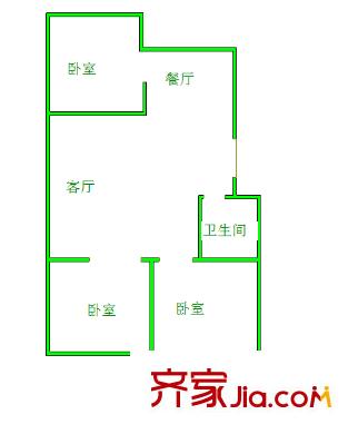 宸宇花園 2室 戶型圖