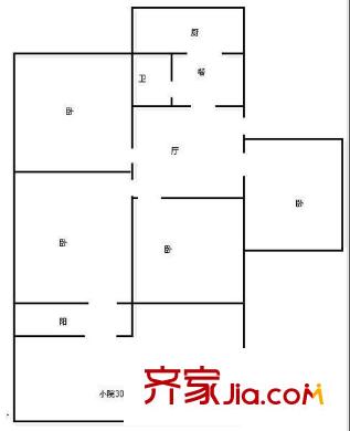 明园小区 4居室 户型图