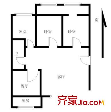 玫瑰花園 3室 戶型圖