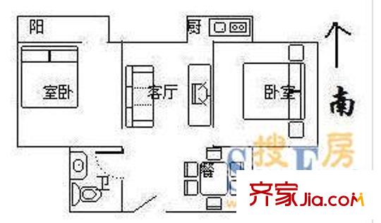 小康人家 2室 戶型圖