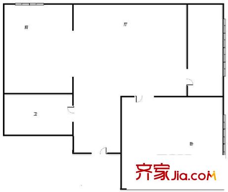 昆侖小區(qū) 1居室 戶型圖
