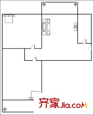 梁府小區(qū) 2室 戶型圖