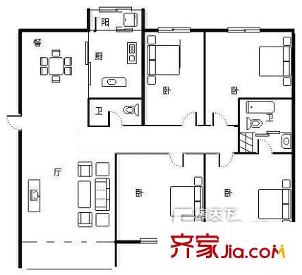 紫香園小區(qū) 4居室