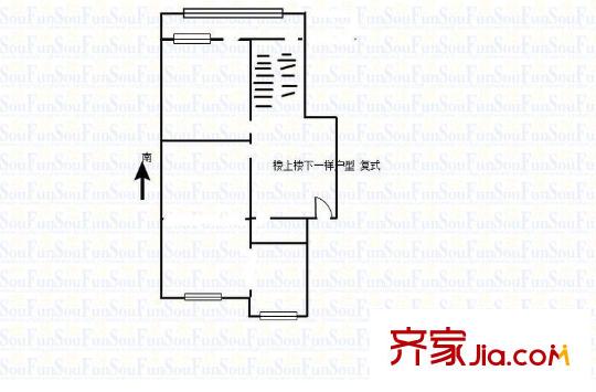 二七新村小區(qū) 3室 戶型圖