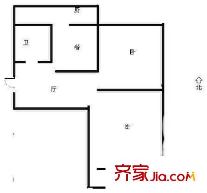 貴都花園 2室 戶型圖