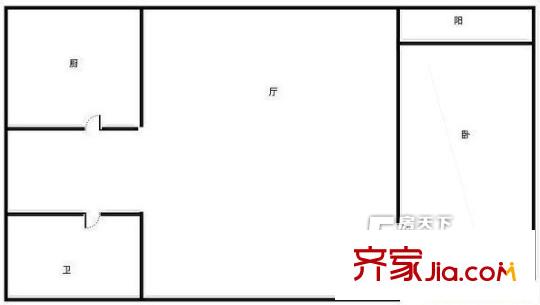 馨苑小區(qū) 1居室 戶型圖
