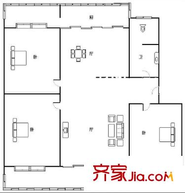 豐匯小區(qū) 3室 戶型圖
