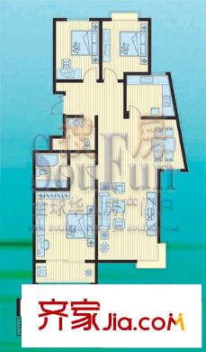 融基湖光山色戶型圖E 3室2廳2衛(wèi)