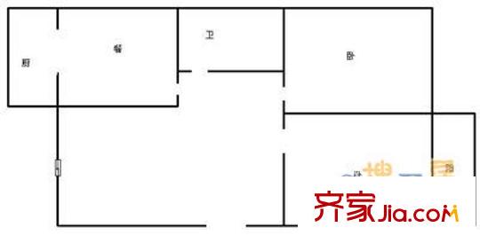 黃臺電廠二宿舍 2室 戶型圖