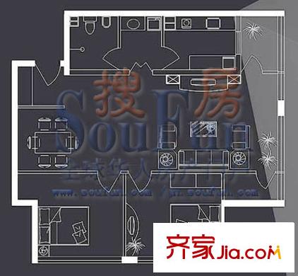 銀座晶都國際戶型圖戶型圖(售完) 2室2廳1衛(wèi)1廚