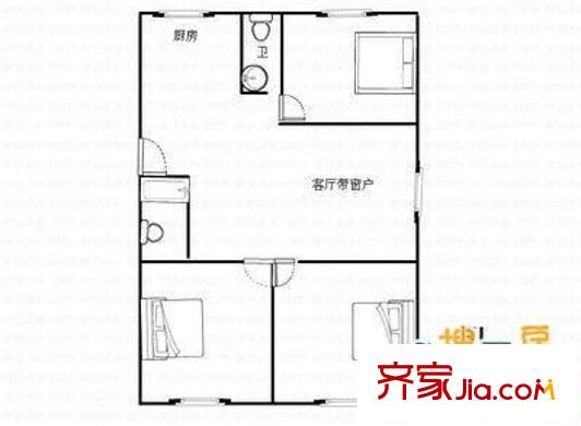 竹園馨居 3室 戶型圖