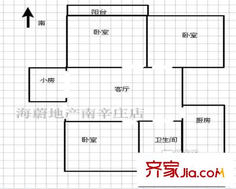 舜承苑 3室 戶型圖
