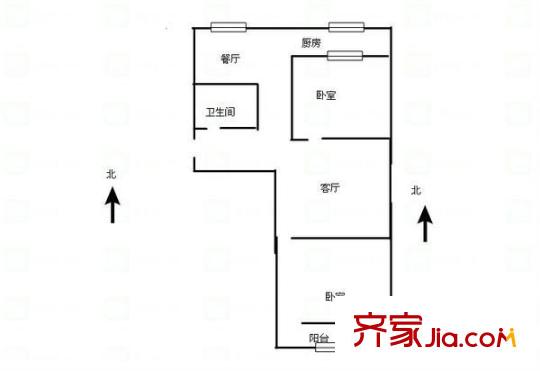 舜承苑 2室 戶型圖