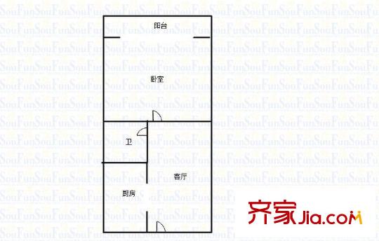 天建天和園冬園 1室 戶型圖