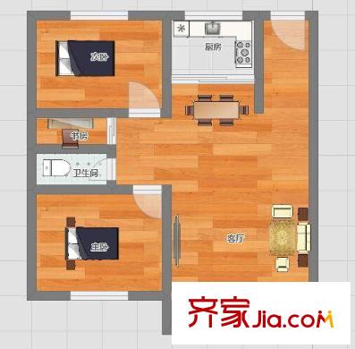 天建天和園冬園 2室 戶型圖