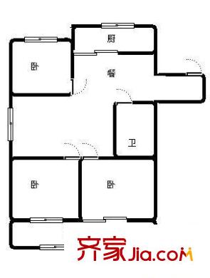 永大百花園 3室 戶型圖