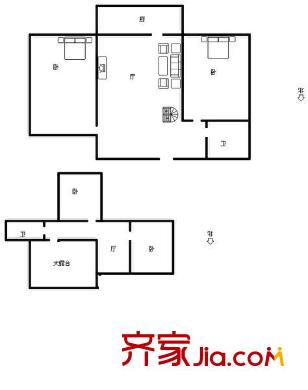 天長嘉園 5室 戶型圖