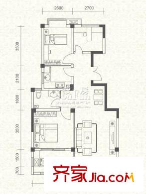 保利芙蓉戶型圖戶型I(陽(yáng)光暢享) 3室2廳1衛(wèi)