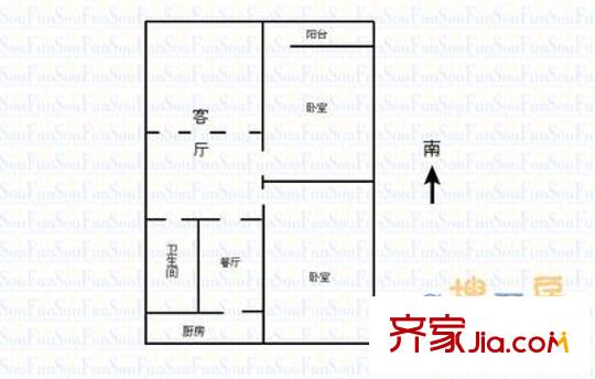 艾菲爾花園  2室  戶型圖