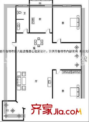 艾菲爾花園  3室  戶型圖