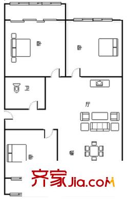 高新小區(qū) 3室 戶型圖