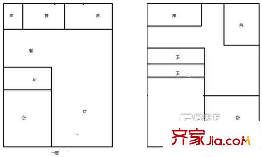 興隆山莊 5室 戶型圖