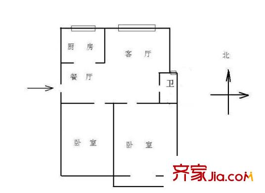 興隆山莊 2室 戶型圖