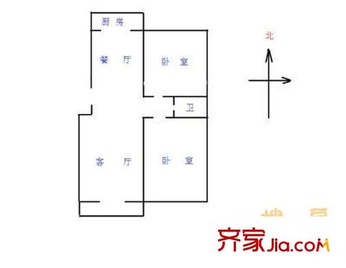 興隆山莊 2室 戶型圖