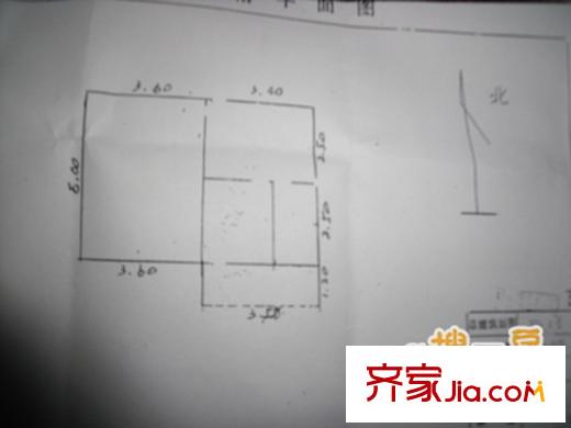 洪樓南路單位宿舍 1居室 戶型圖