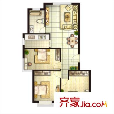 東旺家園 3室 戶型圖