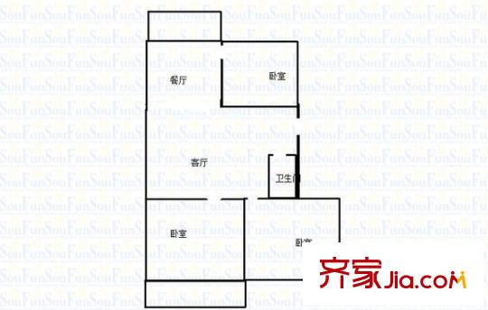 東興花園 3室 戶型圖