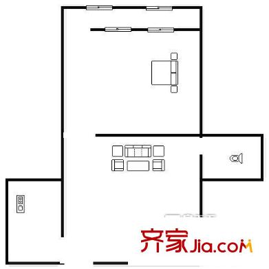 東興花園  1室 戶型圖