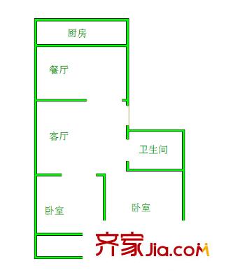 東興花園 2室 戶型圖