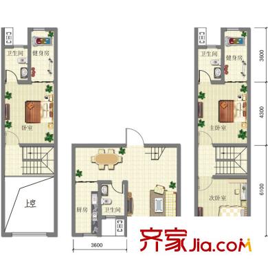 丁豪藍調(diào)國際戶型圖戶型G住宅 3室2廳2衛(wèi)1廚