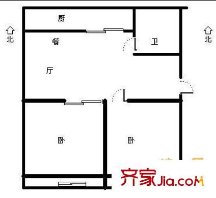 明福苑 2室 戶型圖