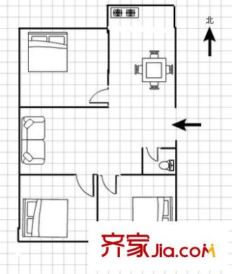 文東苑 3室 戶型圖