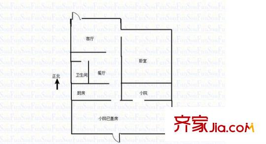 馬鞍山路單位宿舍 1室 戶型圖