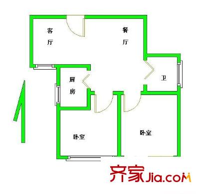 三箭瑞福苑 2室 戶型圖