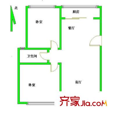 三箭瑞福苑 2室 戶型圖