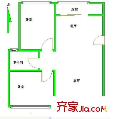 三箭瑞福苑 2室 戶型圖