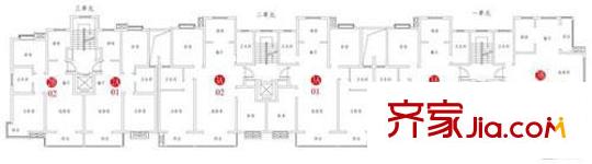 康橋頤東戶型圖9#標(biāo)準(zhǔn)層戶型圖 