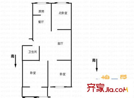 歷東小區(qū) 3室 戶型圖