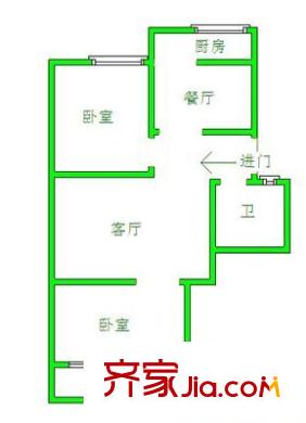 歷東小區(qū) 2室 戶型圖