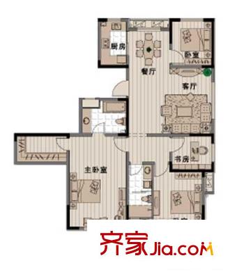 興隆山莊 4室戶型圖