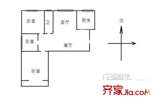 興隆山莊 3室戶型圖