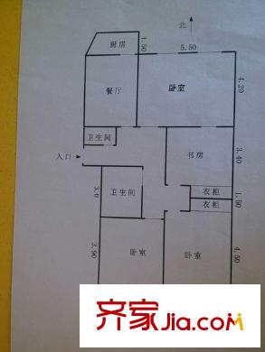 東興花園 4居室 戶型圖